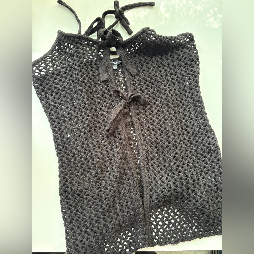 For Love and Lemons Black Crochet Cover Up - Picture 4 of 5
